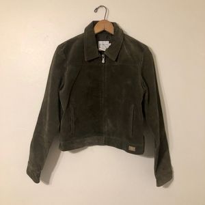 Vintage Calvin Klein Olive Green Suede Jacket